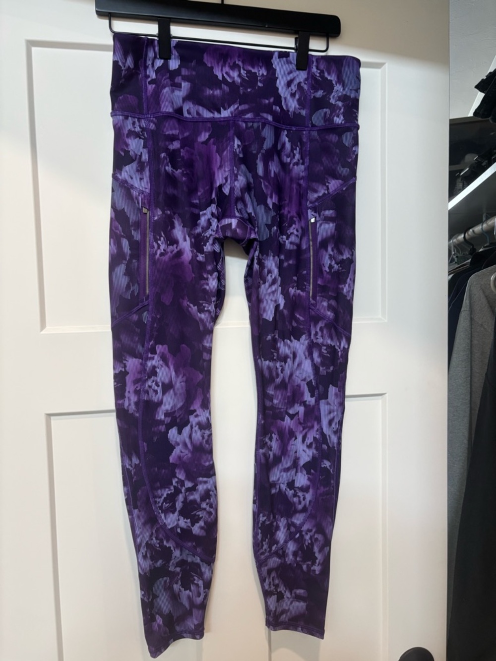 Athleta Purple Floral Print High-Rise Leggings